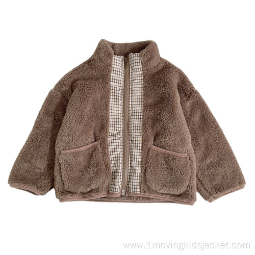 Children's Stitching Lamb Wool Sweater